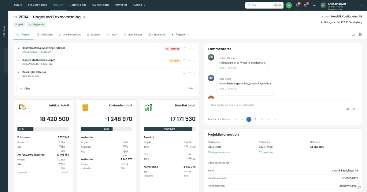 Nya Projektportalen-login